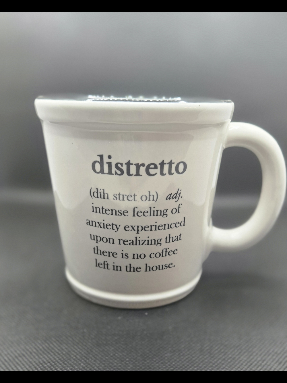 distretto White Ceramic Coffee Mug -Vintage World Market